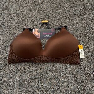 Wirefree Brown Lace Bra